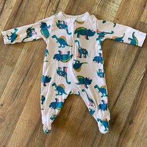 Baby Girl Dinosaur Footie Sleep and Play